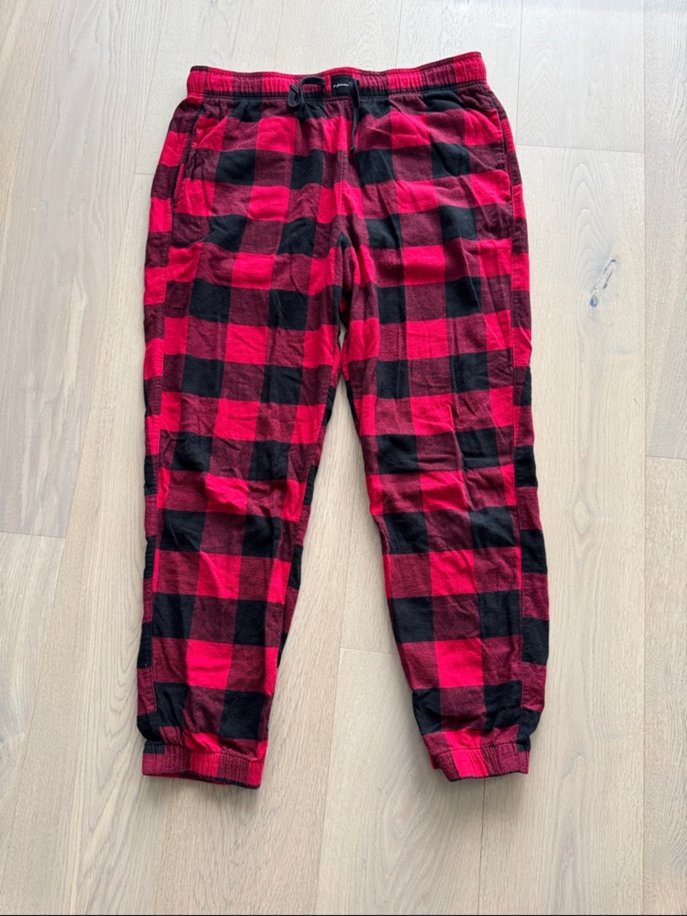 Hollister Red and Black Buffalo Plaid Sleep Joggers